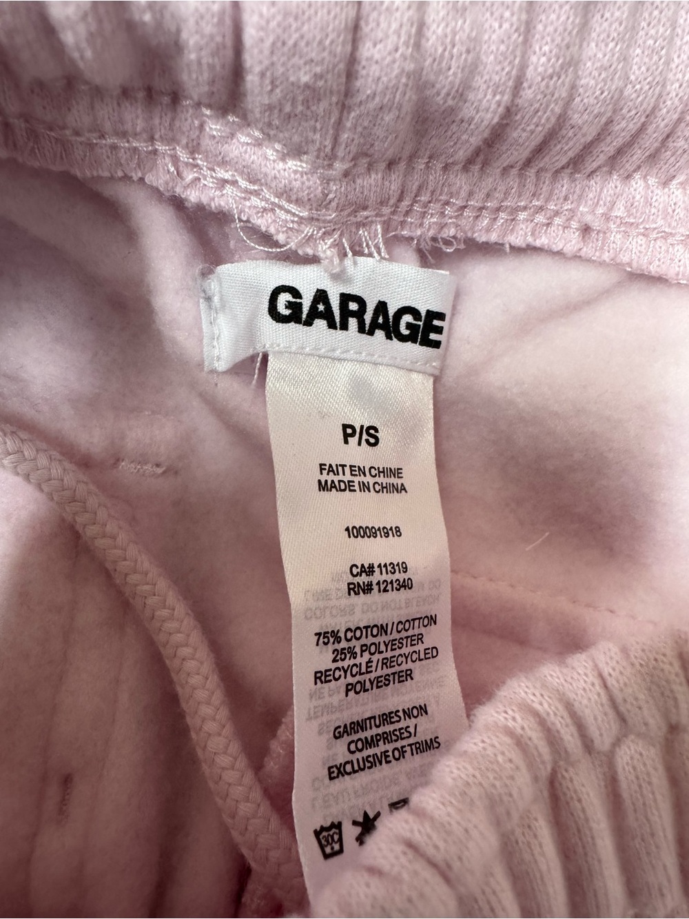 Garage UltraFleece Cargo Straight Sweatpants Size Small Light Pink New - Picture 6 of 8